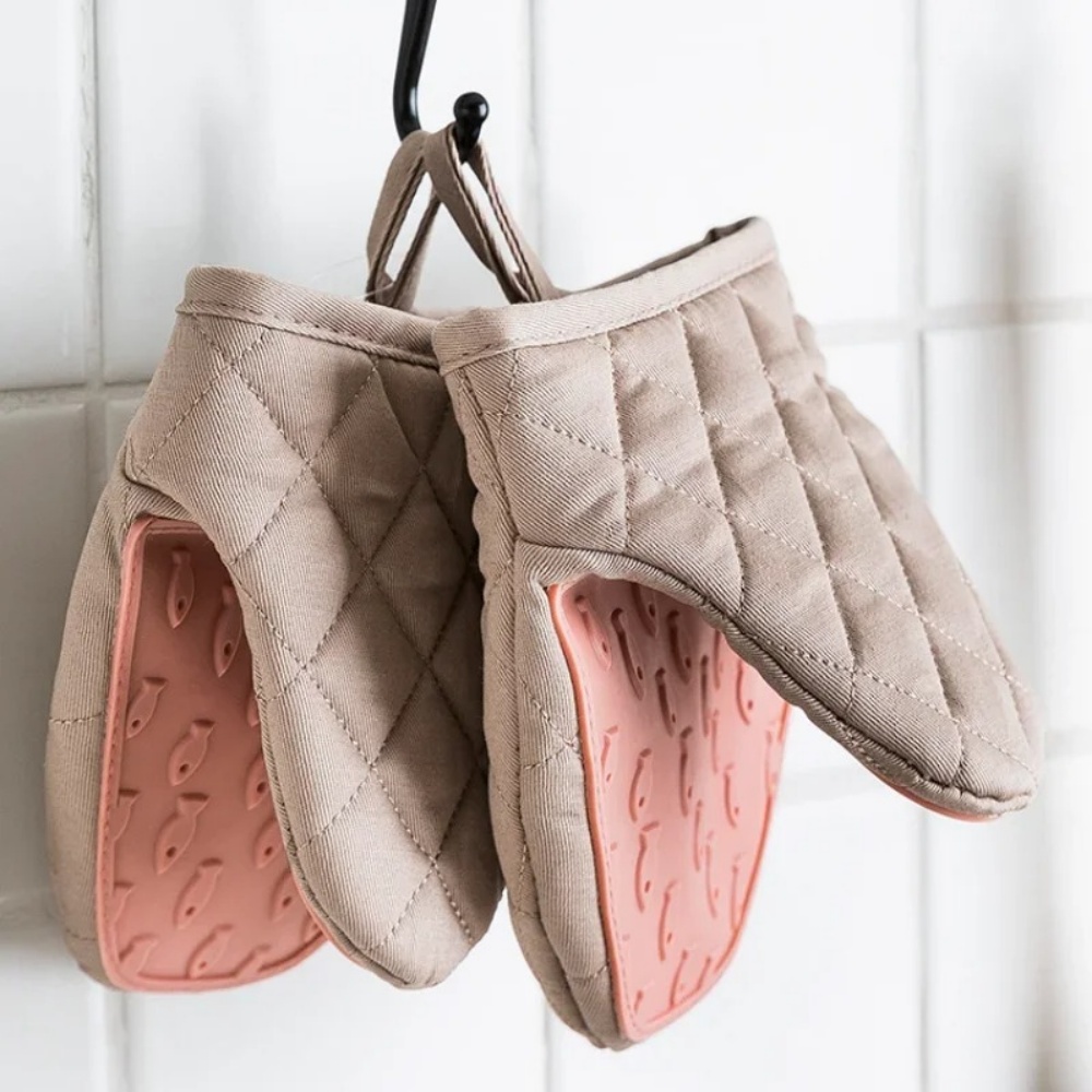 Oven Mitt Silicone - 1 stuks siliconen ovenwant in visvorm,