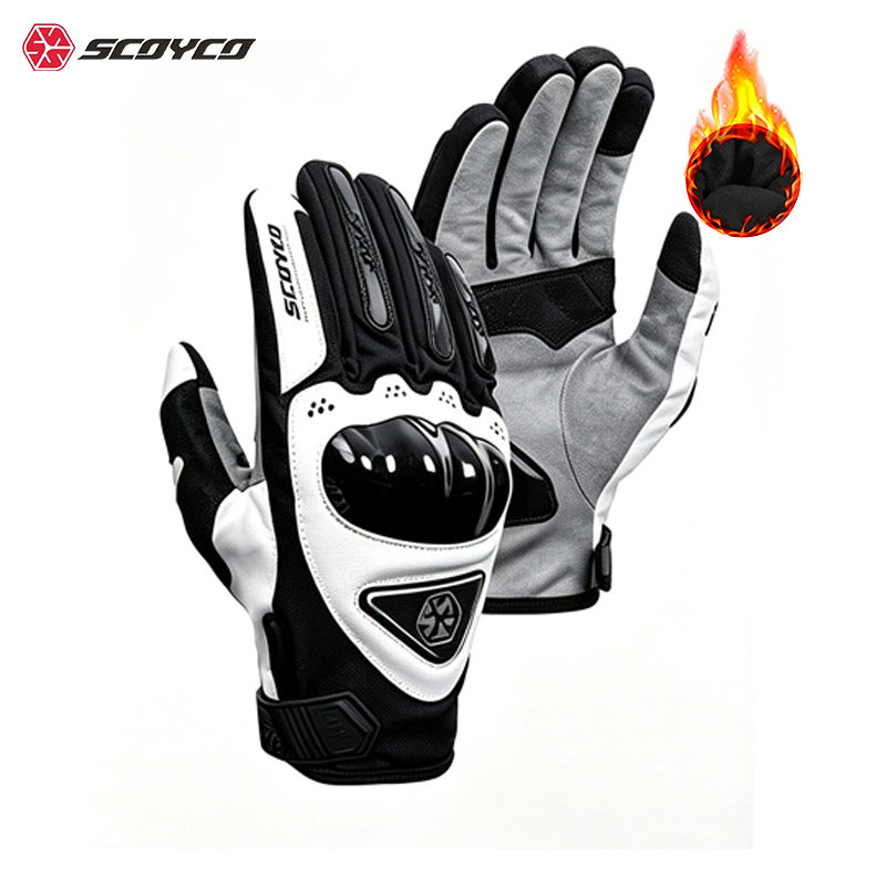 Work Glove Impact - Scoyco Winter Motorhandschoenen, schokbestendige handpalmbescherming, waterdicht,