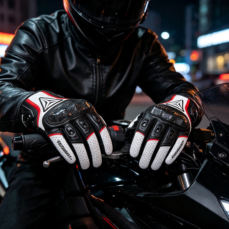 Motorcycle Glove Knuckle - Echte leren motorhandschoenen met volledige vingerbescherming,