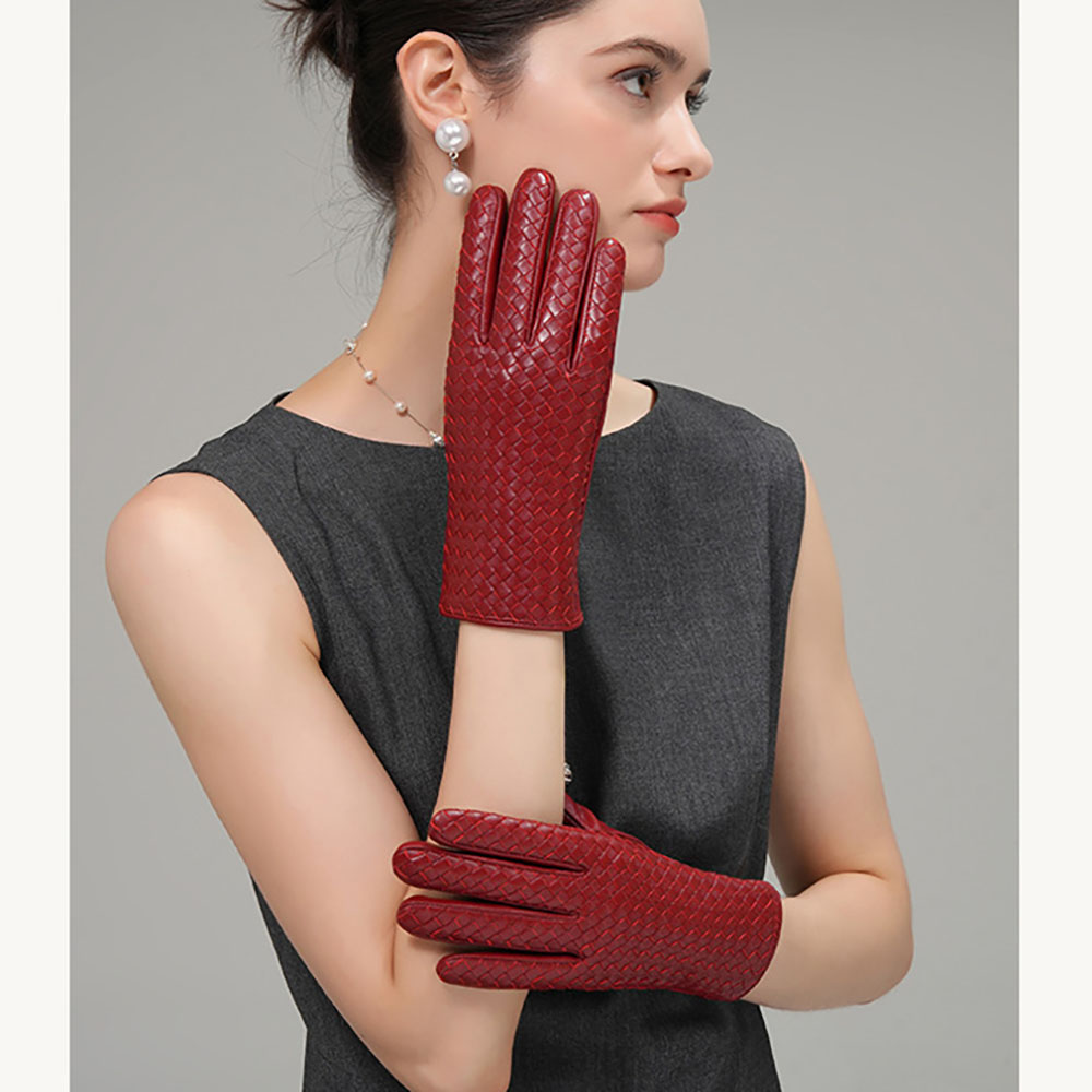 Wool Glove Lined - Winter dameshandschoenen van echt leer, warm
