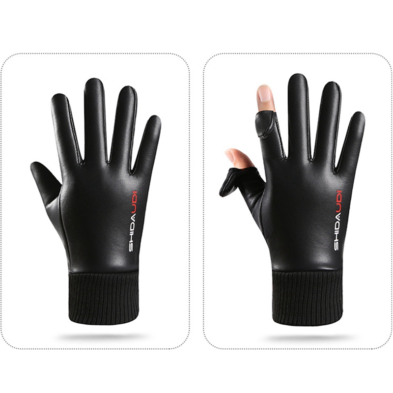 Ski Glove Waterproof - Motorhandschoenen voor heren, gemaakt van PU-leer,